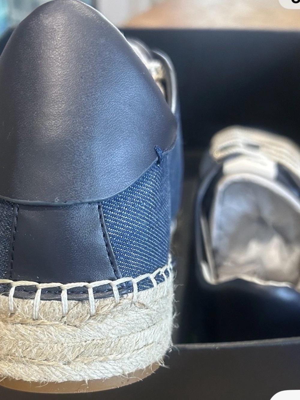 New Coach Cate Denim Espadrille  Sneaker Shoe Sz 9 - Picture 3 of 3